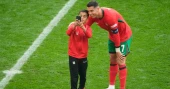 Young fan takes selfie with Cristiano Ronaldo during match at Euro 2024