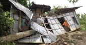 Over 50 homes damaged as storm hits Bhola