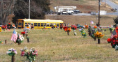 School bus joins funeral procession for long-serving driver