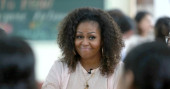 Michelle Obama promotes girls education in Vietnam school
