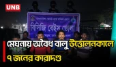 ভোলার মেঘনায় অবৈধ বালু উত্তোলন, ৪ ড্রেজার-বাল্কহেডসহ আটক ৮ | Bhola | Meghna River | UNB