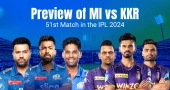 Preview of MI vs KKR: 51st Match in the IPL 2024