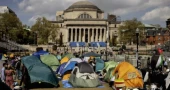 Columbia University students vow to continue anti-war protest amid standoff with administrators.