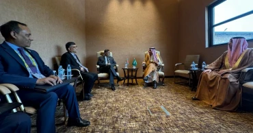 Saudi Vice Minister of Foreign Affairs meets Hasan Mahmud in Kampala