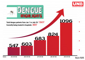 Overcrowded hospitals get 1,096 more dengue patients