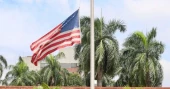 US flag flies at half-mast remembering 9/11, legacy of Queen Elizabeth II