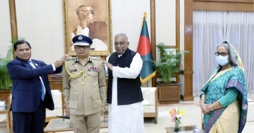 Chowdhury Abdullah Al-Mamun adorned with IGP Rank Badge