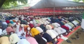 Eid prayers held at Brahmanbaria Eidgah Maidan in Kazirpara