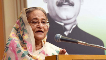 Hasina at Abe’s office; guard of honour given