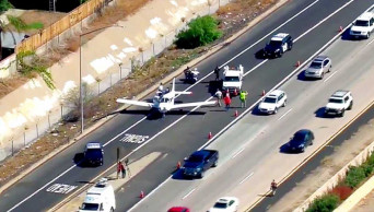 Plane makes emergency landing on Southern California freeway