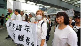Hong Kong elders march in support of young demonstrators