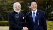 Japan, India leaders build ties amid trade, security worries