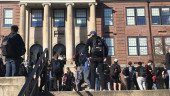 Wisconsin students walk out to protest racial slur firing