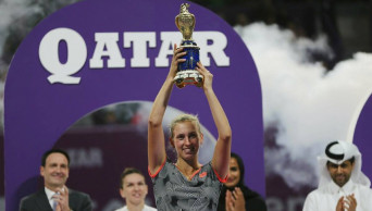 Mertens upsets Halep in Qatar Open final for biggest title