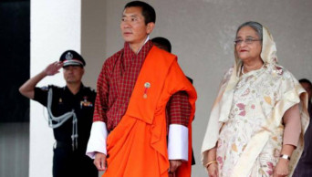 Bhutanese PM at Hasina's office for bilateral talks 