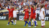 Lloyd, US women ease past Portugal in front of record crowd