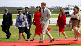 Royals Harry and Meghan arrive in Tonga on Pacific tour