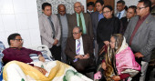 President visits Quader at BSMMU