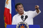 Philippine president bruised, scratched from motorcycle fall