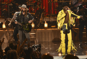 Lil Nas X performs at BET Awards with Billy Ray Cyrus