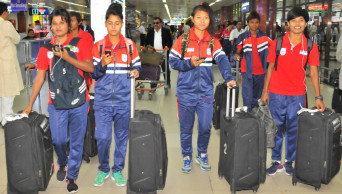 Women booters return home from Nepal