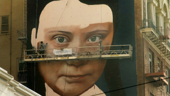 Mural of activist Greta Thunberg going up in San Francisco