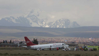Landing gear collapse as plane lands in Bolivia; none hurt