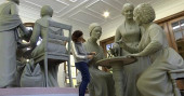 Sculptor crafting first women's statue for Central Park