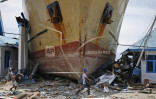 Crew recount terror of tsunami that dumped ferry in village