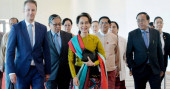 Myanmar state counselor leaves for the Hague to defend lawsuit