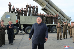 N. Korea tests new 'super-large' multiple rocket launcher