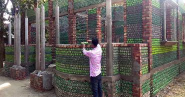 ‘Dream house’ made out of plastic bottles dazzles Cumilla people