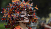 Mexicans line capital's boulevard for Day of Dead parade