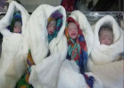 Satkhira’s poor couple blessed with quadruplets!  
