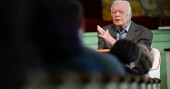 Still teaching at 95, Jimmy Carter draws devotees to church