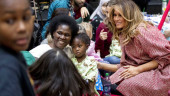 First lady spreads anti-bullying message at kids' hospital
