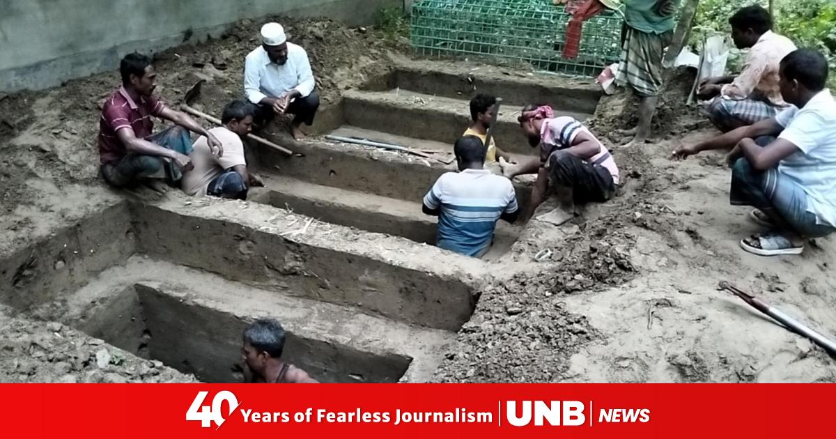 Natore tragedy: Four of a family laid to rest