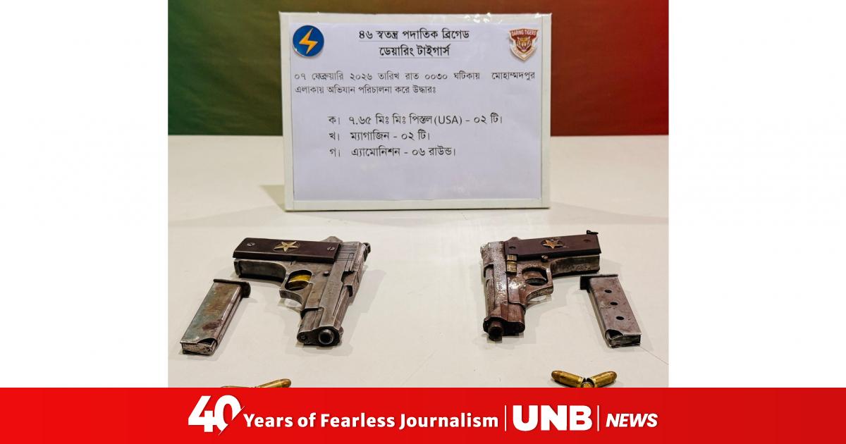 Army detains extortionist with two foreign pistols in Mohammadpur