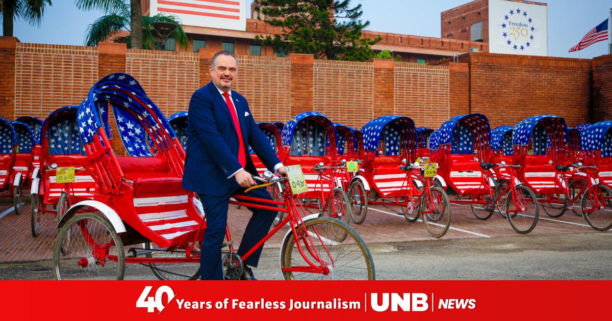 Red, white and blue rickshaws roll out to mark America’s 250 years