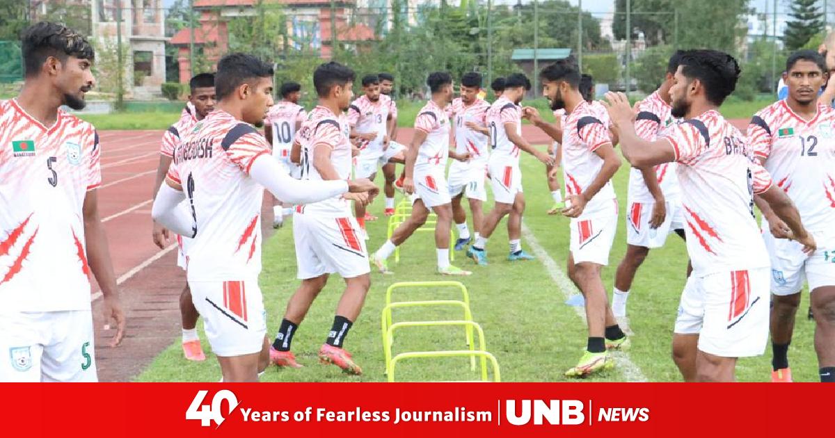 FIFA Int'l Friendly Bangladesh Football team makes first practice in